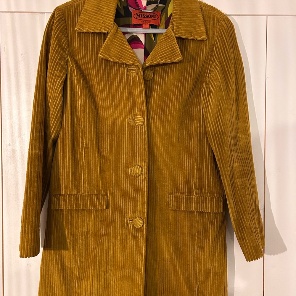 Missoni for Target Mustard Corduroy Trench Coat